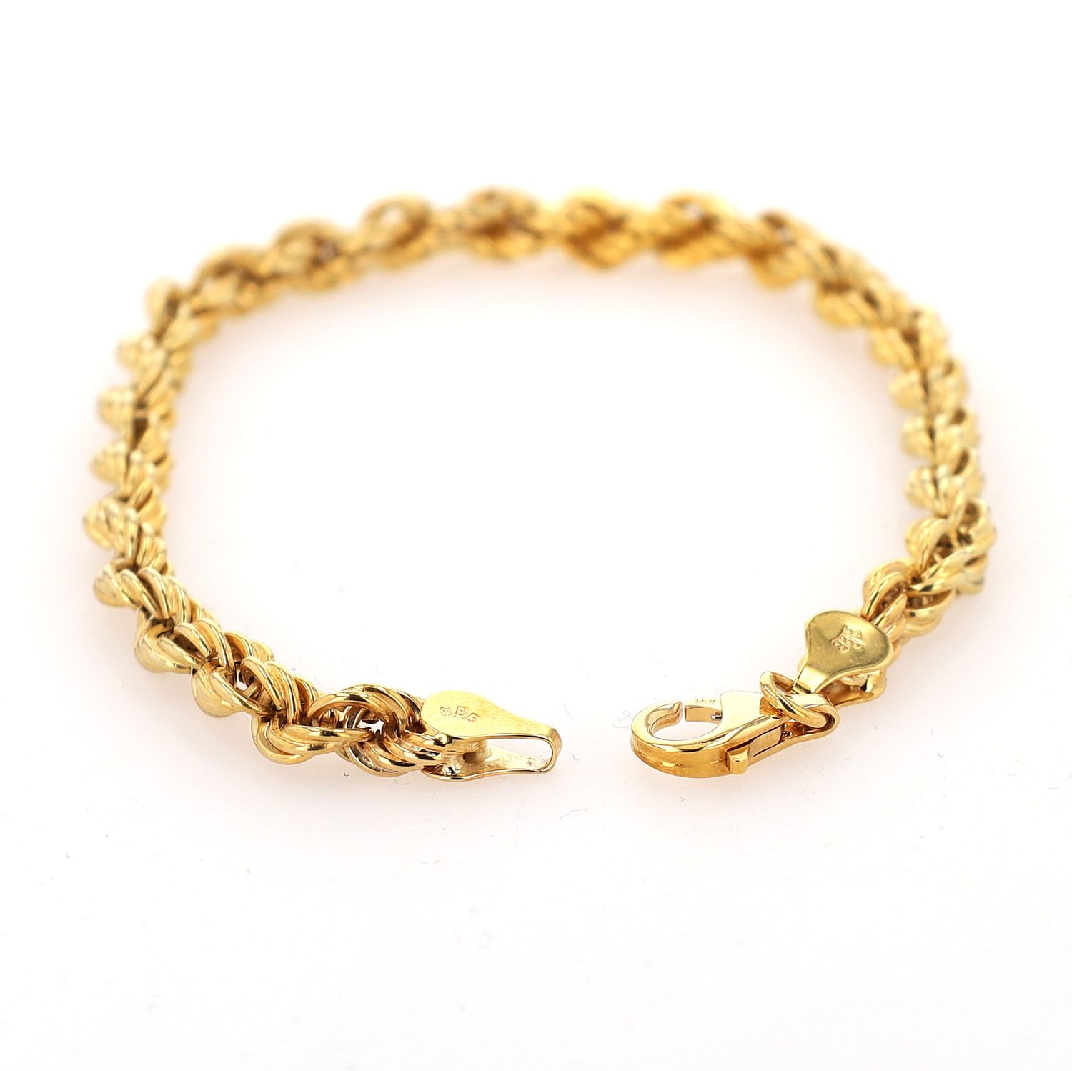 Semi Solid Rope Bracelet 10kt YG 7.1gr 8" BR000431