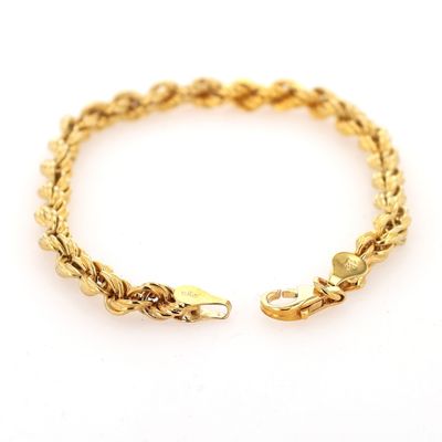 Semi Solid Rope Bracelet 10kt YG 7.1gr 8" BR000431