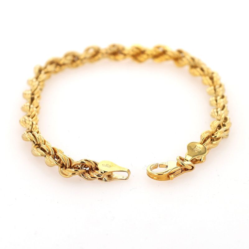 Semi Solid Rope Bracelet 10kt YG 7.1gr 8" BR000431
