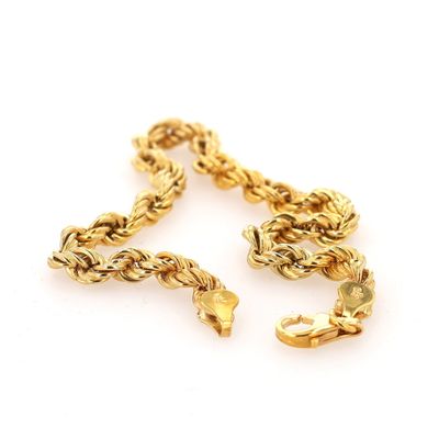 Semi Solid Rope Bracelet 10kt YG 7.1gr 8" BR000431