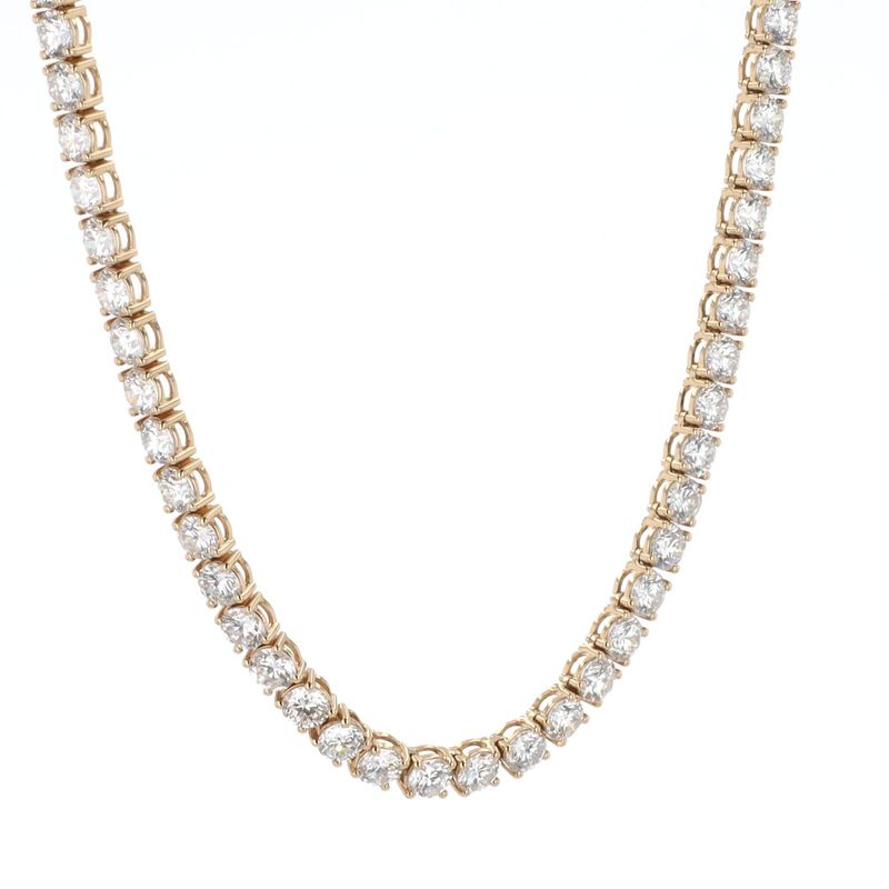 Tennis Chain 14kt YG 22.38gr 22" Lab 22.58cttw CH000593