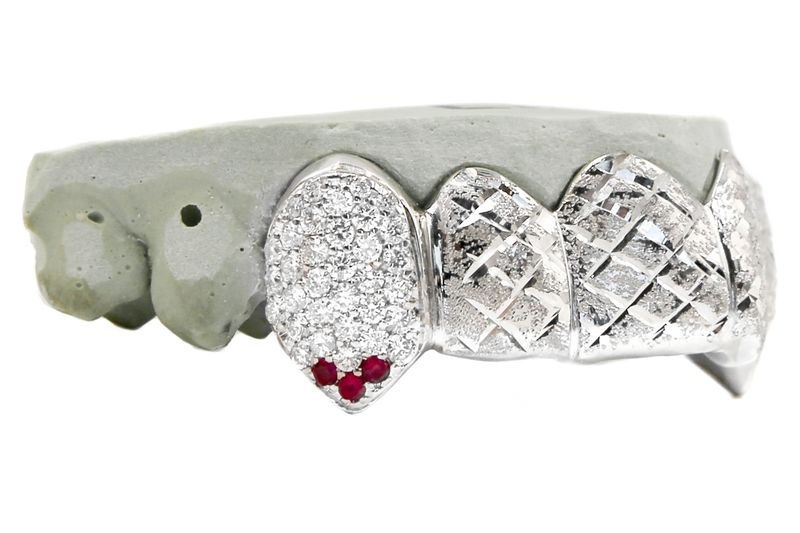8 Pack Diamond Dust Grillz (Ruby Tip K9s Iced out)