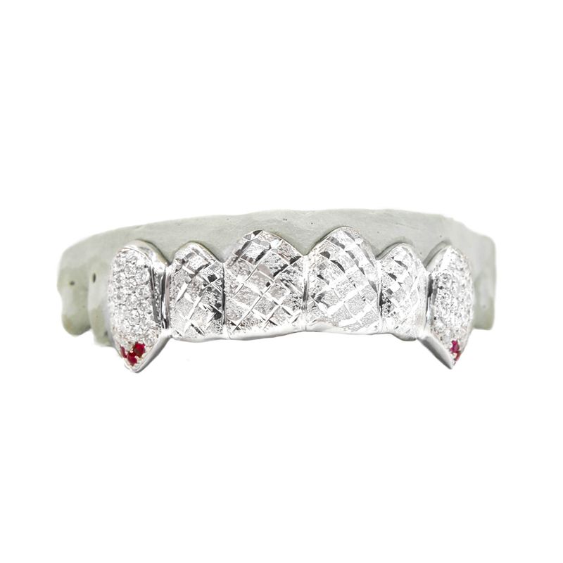 8 Pack Diamond Dust Grillz (Ruby Tip K9s Iced out)