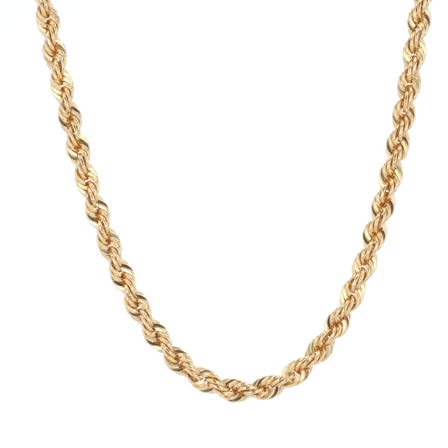Solid rope Chain 18kt YG 37.14gr 24" 3.8mm CH000595