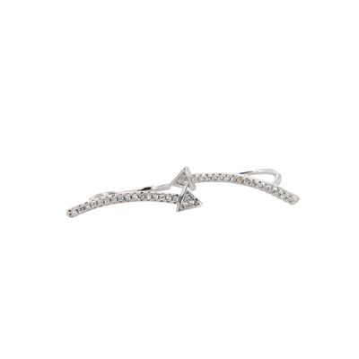 Arrow Ear Climber Earrings Sterling Silver CZ SFE0012
