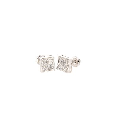 Square Box Studs Alloy CZ SFE0031