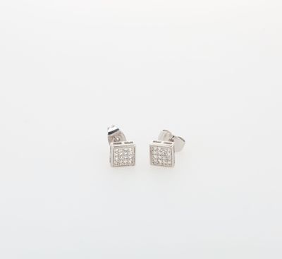 Square Box Studs Alloy CZ SFE0030