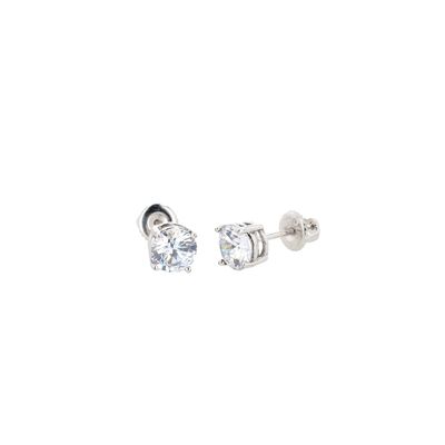 4 Prong Studs Sterling Silver CZ SFE0043