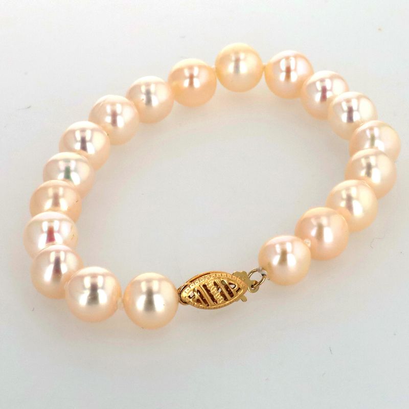 Pearl Bracelet 10kt Yellow Gold 7" BR000393