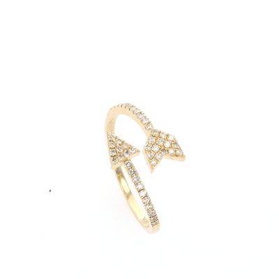 Diamond Arrow Ring 10kt YG 1.4gr Size 6.75 Natural 0.30cttw RN00254