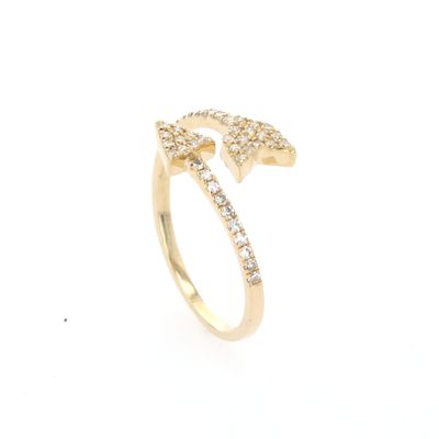 Diamond Arrow Ring 10kt YG 1.4gr Size 6.75 Natural 0.30cttw RN00254