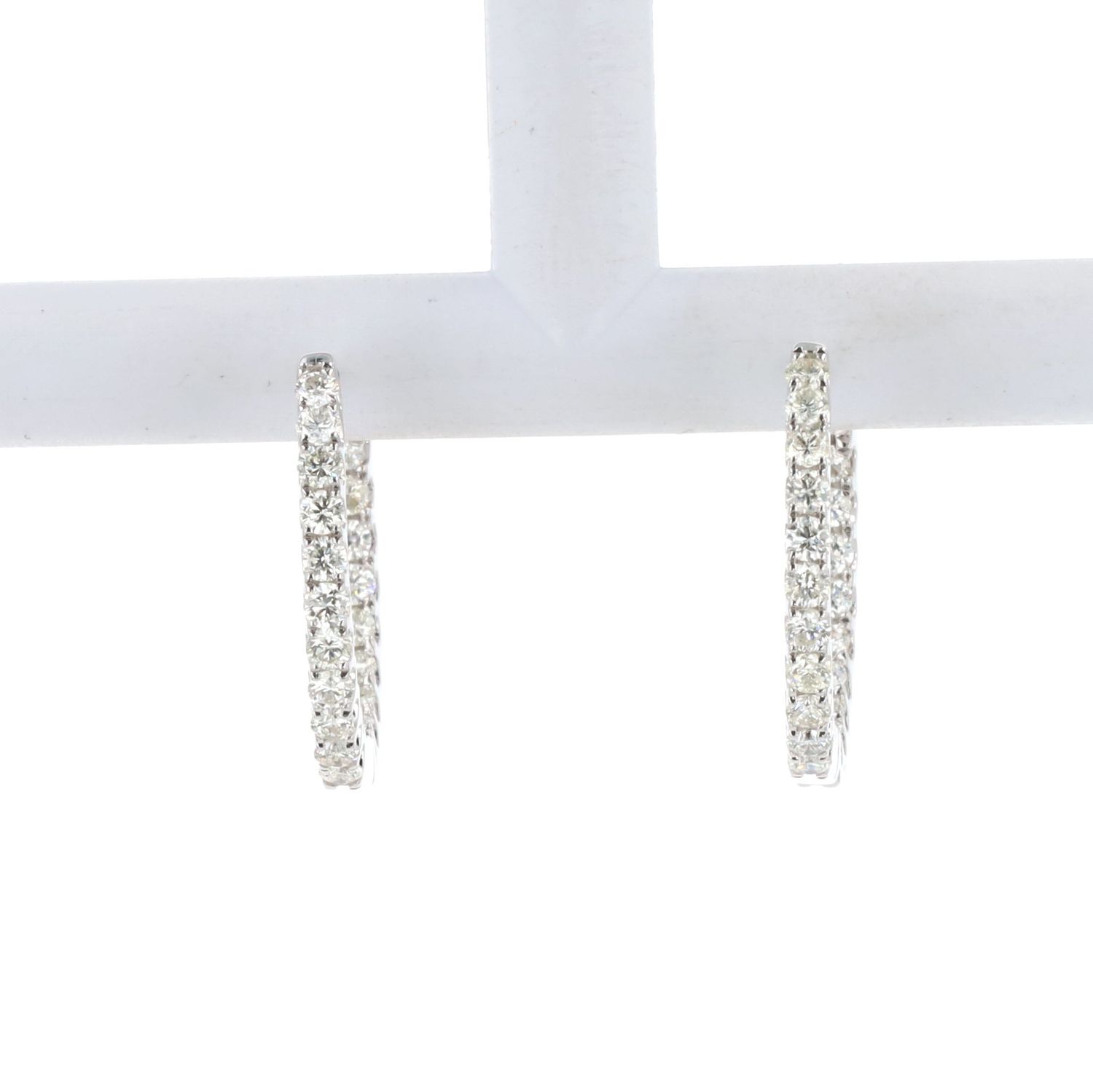 Large Diamond Huggies 10kt YG 3.5gr Natural 1.00cttw ER00219