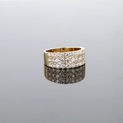 Mens Cluster Diamond Ring 10kt YG 7.2gr LAB 2.60cttw Size 10 RN00264
