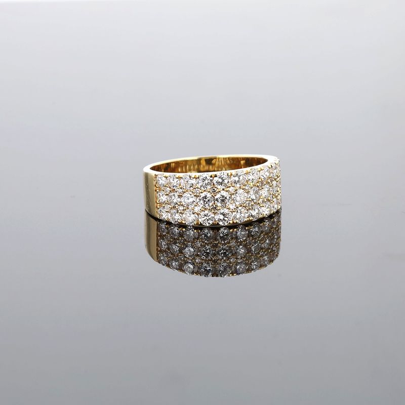 Mens Cluster Diamond Ring 10kt YG 7.2gr LAB 2.60cttw Size 10 RN00264