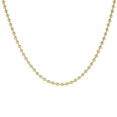 Bead Chain Yellow Plated Alloy 13.7gr 26" 3.5mm SFC006