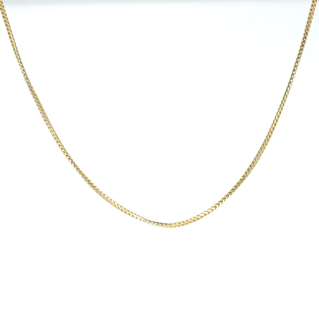 Franco Chain Sterling Silver Yellow Plated 23" 1.4mm SFC008