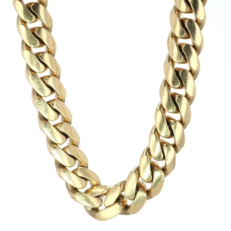 Large Miami Cuban Link Chain 10kt YG 482.7gr 28" 14.8mm CH000611