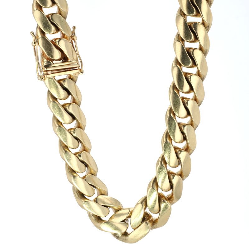 Large Miami Cuban Link Chain 10kt YG 482.7gr 28" 14.8mm CH000611