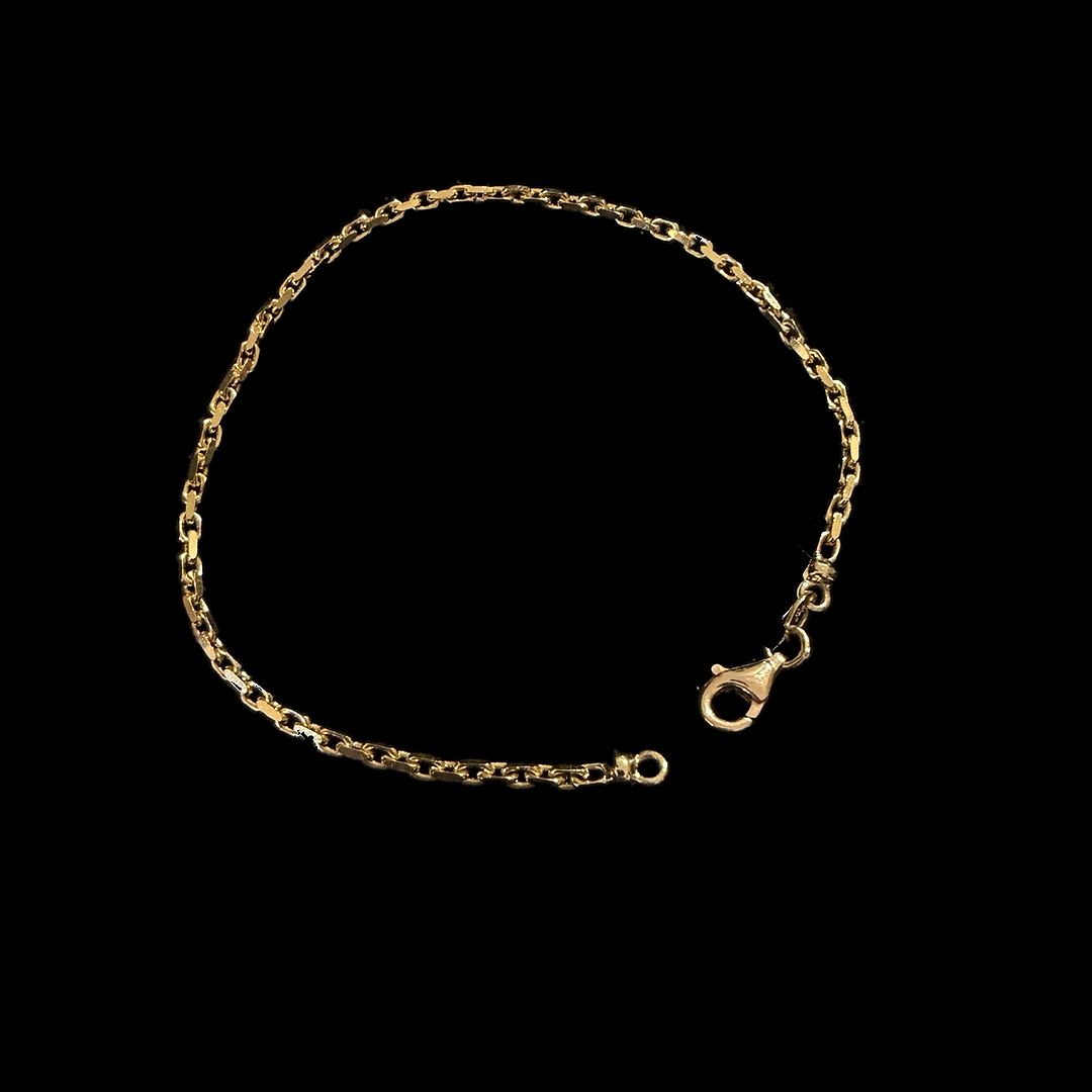 Fancy Cable Bracelet 18kt YG 4.55gr 7.5" 2.2mm BR000433