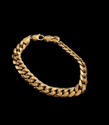 Semi Solid Cuban Bracelet 10kt 17.38gr 8.5" BR000434