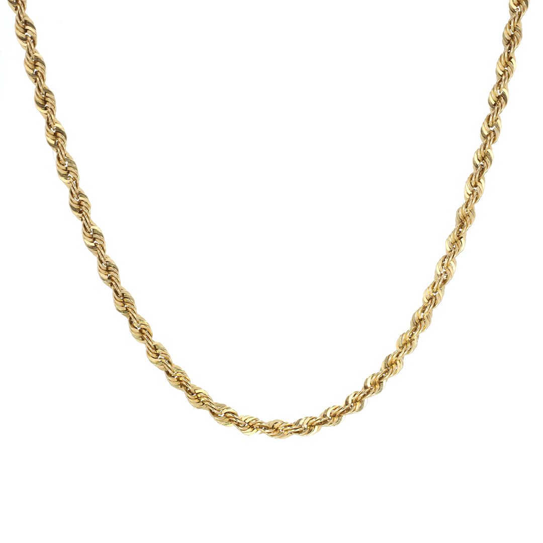 Hollow Rope Chain 10kt YG 9.4gr 20" 4.5mm CH000615