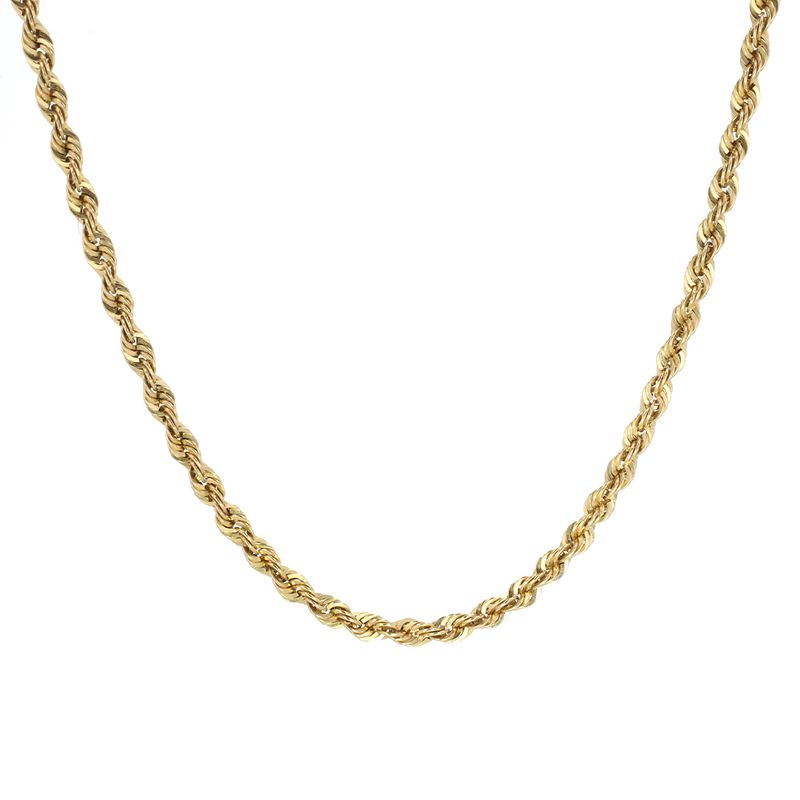 Hollow Rope Chain 10kt YG 9.4gr 20" 4.5mm CH000615