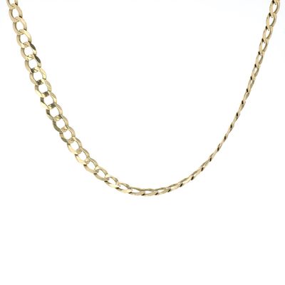 Curb Link Chain 10kt YG 26.1gr 24" 7mm CH000616