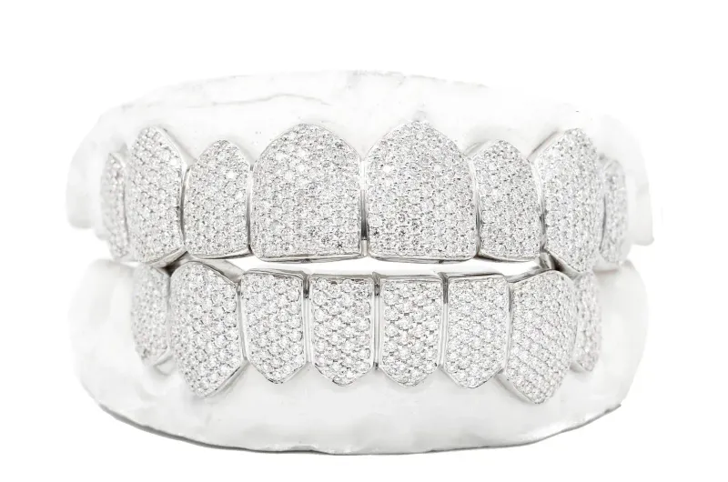 Honeycomb VVS+ Natural Flower Set Grillz