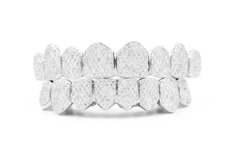 Honeycomb VVS+ Natural Flower Set Grillz
