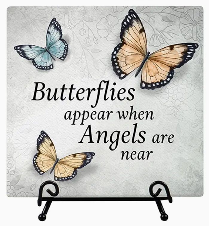 Butterfly Memorial "Butterflies Appear" Easel Plaque