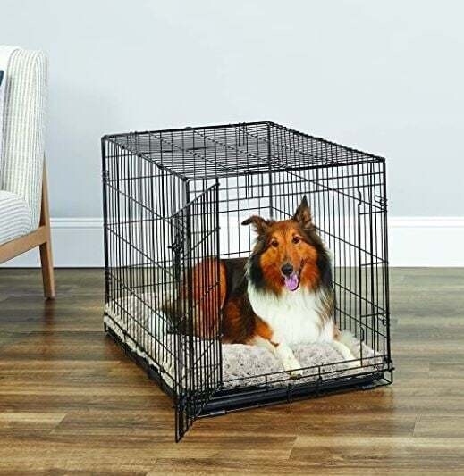 36&quot; Folding Metal Dog Crate, Double Door