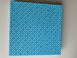 Blue Geometric Canvas Art 14&quot; x 14&quot;