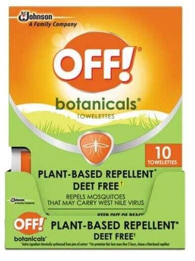 OFF! Botanicals Deet-Free Insect Repellent Wipes