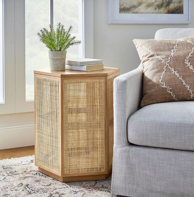 Studio McGee - Lomita Rattan Accent Table, Natural
