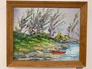 Vintage Original Oil on Canvas; Signed Shirley James 1977