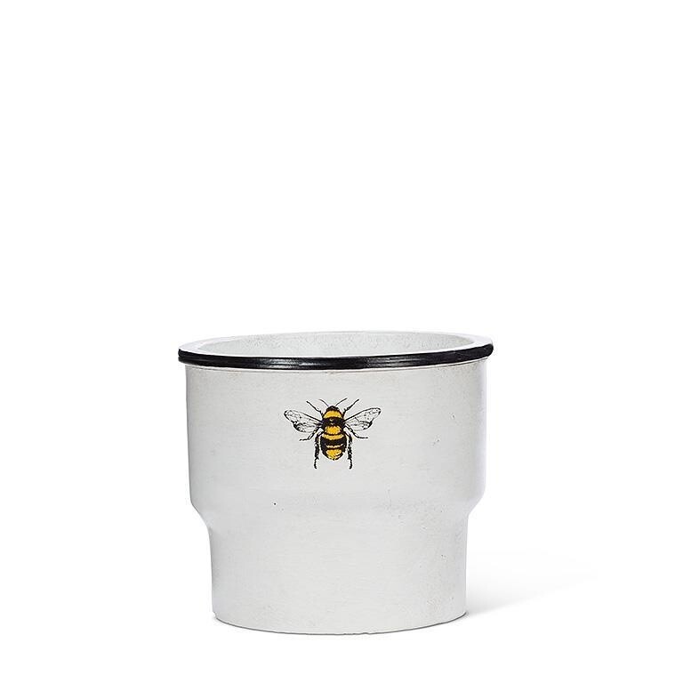 Small Rimmed Planter with Solo Bee