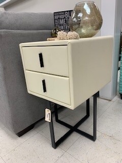 Vegan Leather Modern Side Table