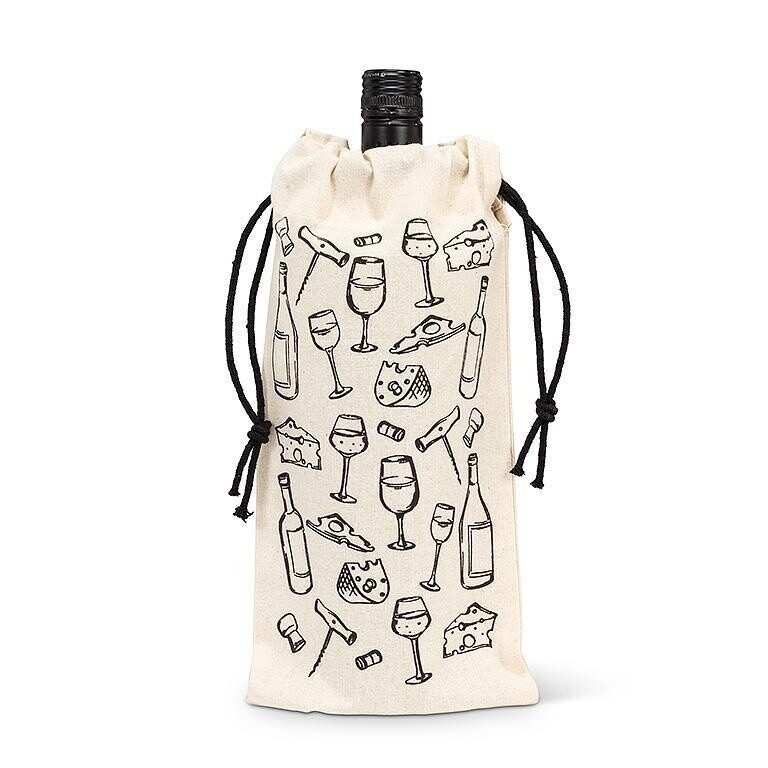 Bottles &amp; Glasses Bottle Tote