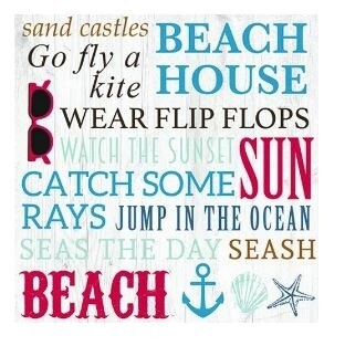 Nautical Word Luncheon Napkin