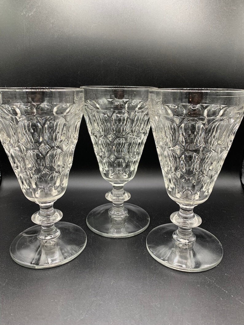 Set of 4 Vintage Art Deco Parfait Glasses Circa 1950&#39;s