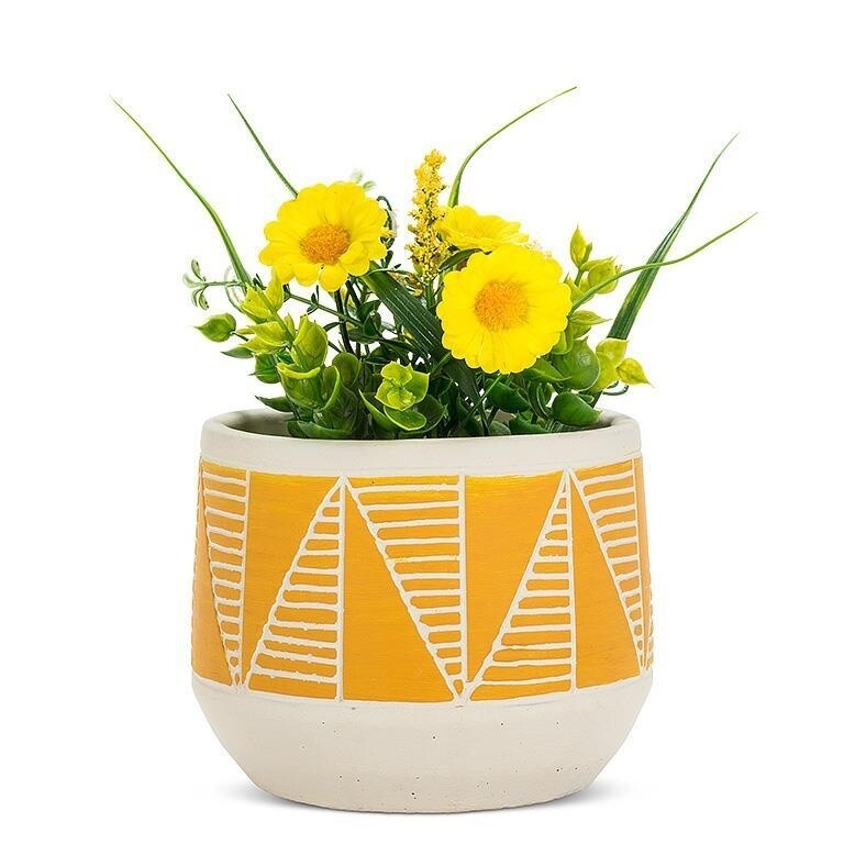 Small Batik Etched Planter