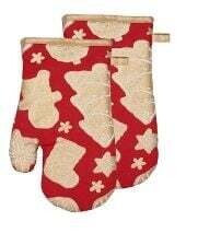 Gingerbread Oven Mitt Set Of 2 Red