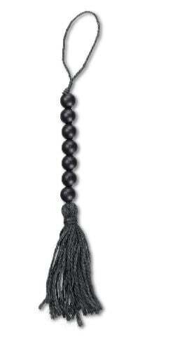 9&quot; Wood Blessing Beads with Tassel, Black