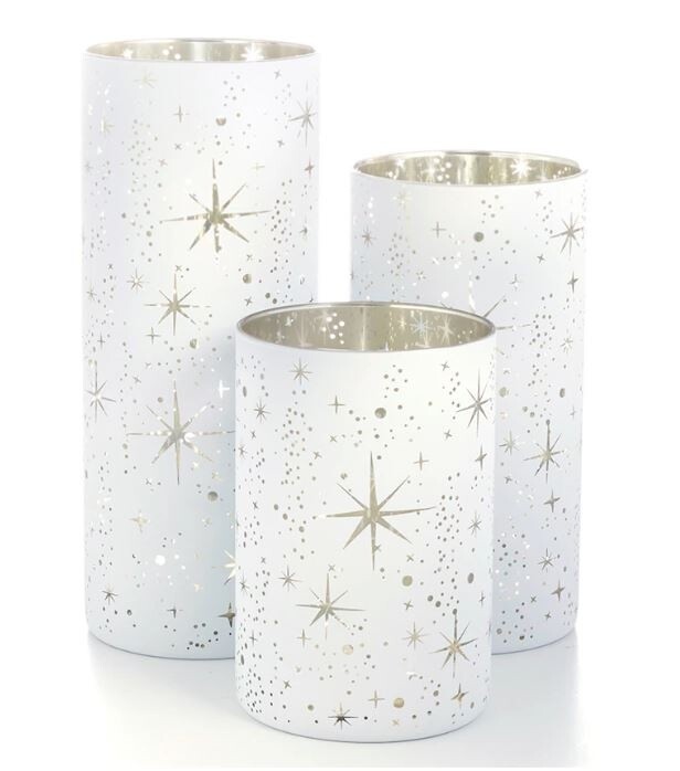 Mr. Christmas Twinkling Star Hurricanes (set of 3), White Mr. Christmas Twinkling Star Hurricanes (set of 3), White