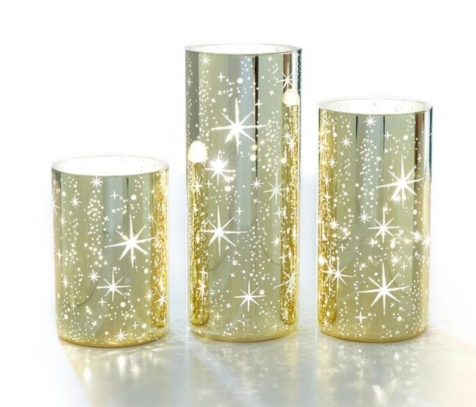 Mr. Christmas Twinkling Star Hurricanes (set of 3), Gold Mr. Christmas Twinkling Star Hurricanes (set of 3), Gold