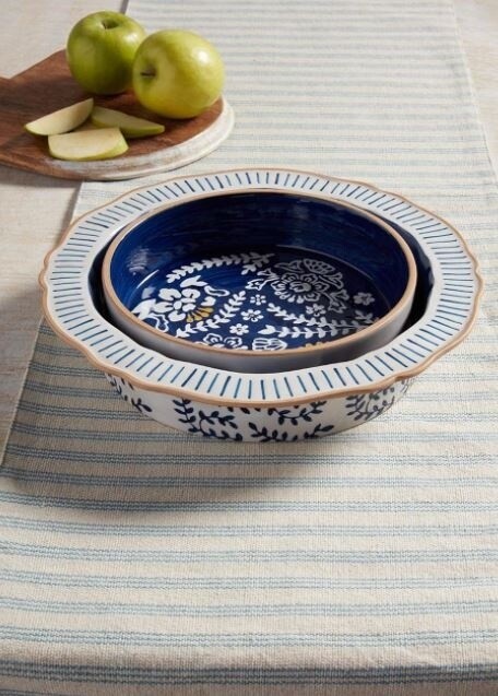 Mud Pie Nested Indigo Baker Set