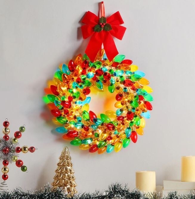 Mr. Christmas Bulb Wreath MULTI