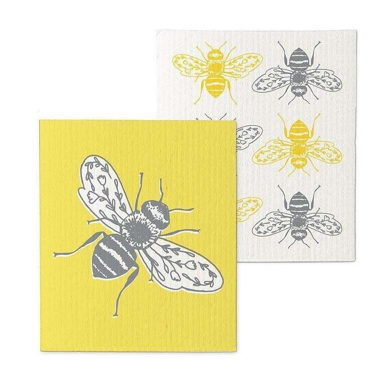 Abbott 2 piece Swedish Dishcloths; Bees