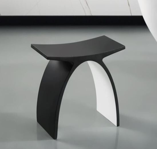 *As IS* ALFI Black Matte Composite Freestanding Shower Chair