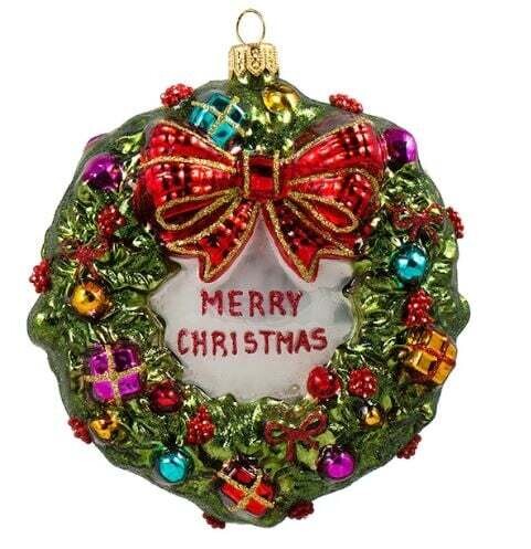 Huras Family Merry Christmas Wreath Ornament